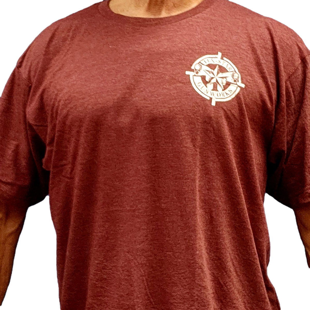 Short Sleeve Tee (Heather Maroon w/White Logo)