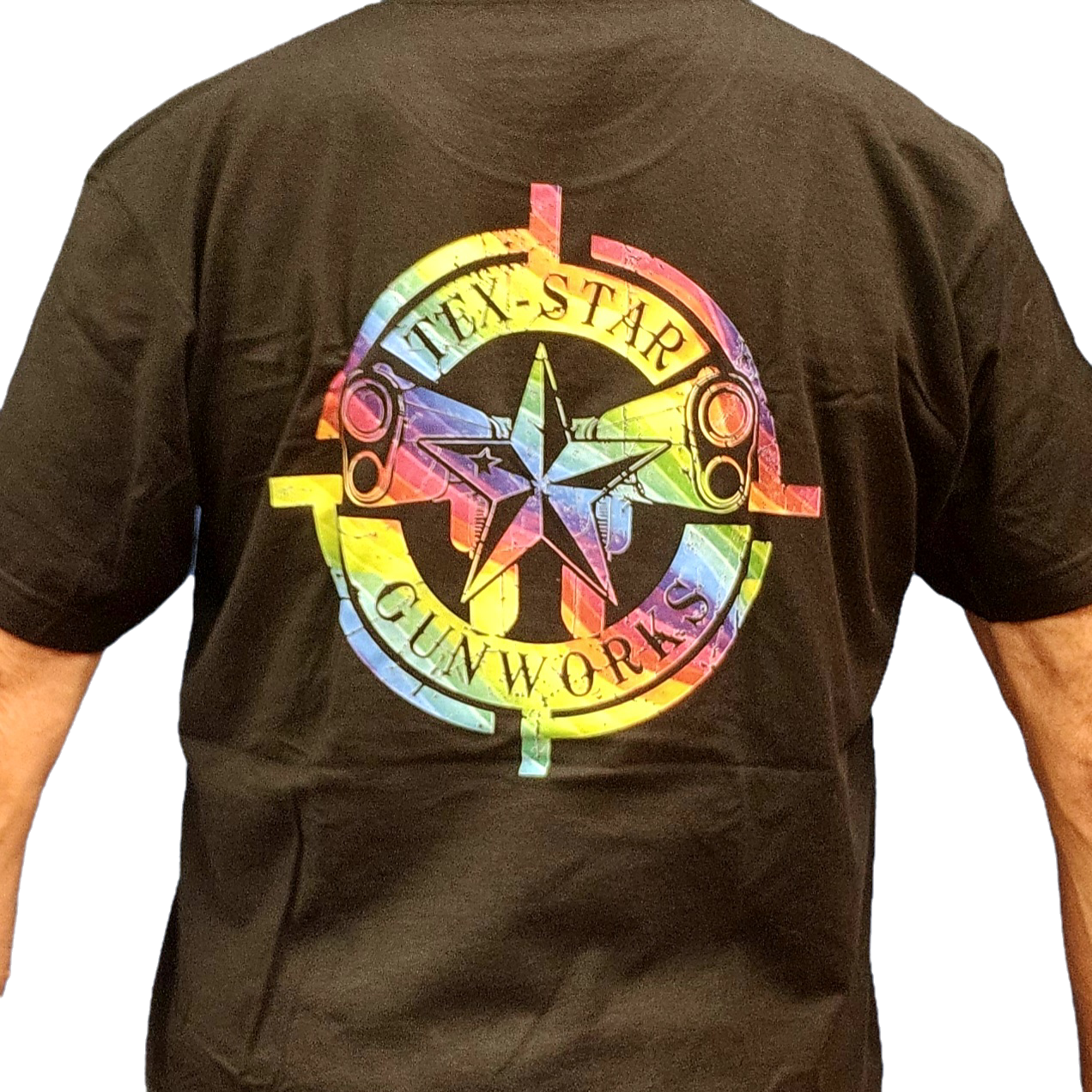 Short Sleeve Tee (Black w/Rainbow Logo)