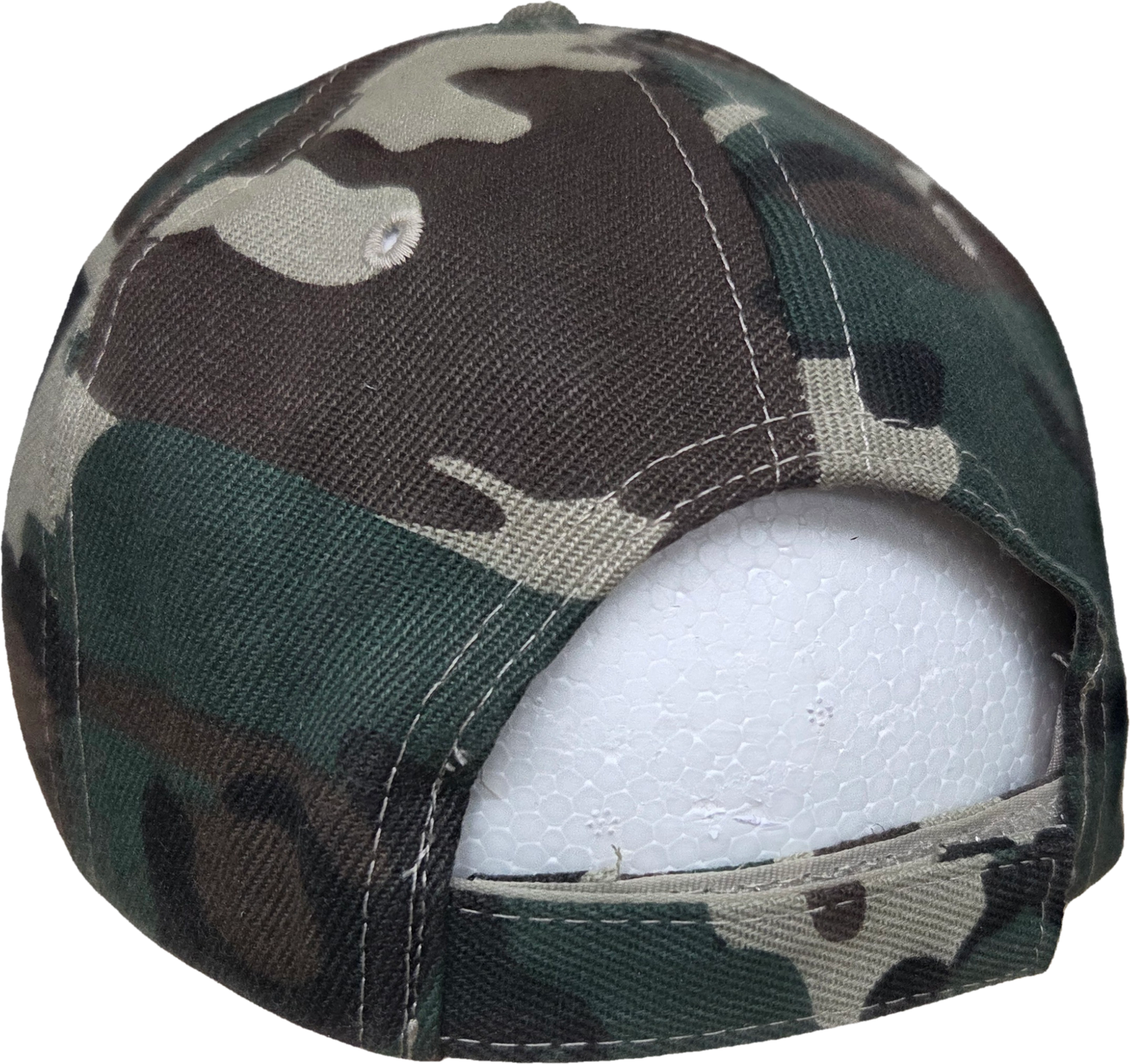 Adjustable Cap (Camo/ Red, White, & Blue Embroidered Logo)