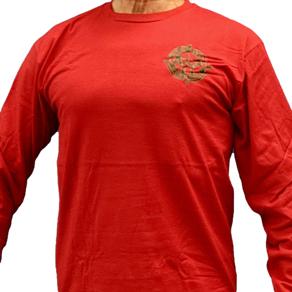 Long-Sleeve Tee (Red w/Dark Green Logo)