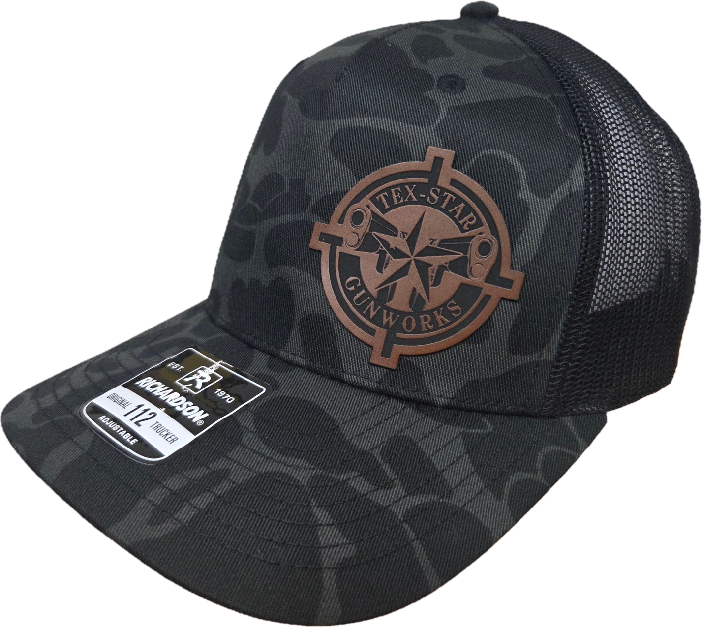 Adjustable Cap (Black Camo/Brown Logo)