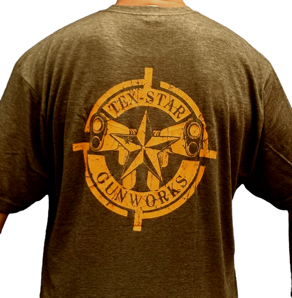 Short Sleeve Tee (Heather Brown w/Orange Logo)