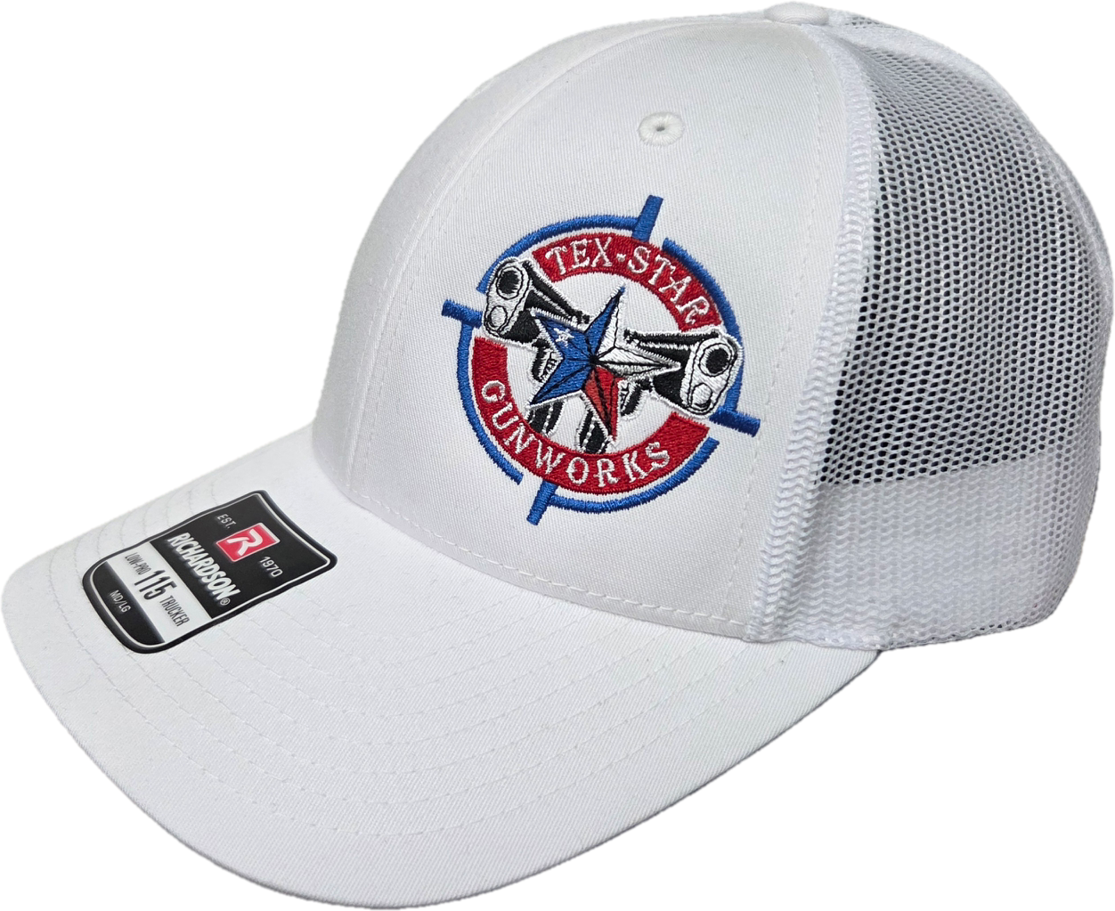 Adjustable Cap (White w/RWB Embroidered Logo)