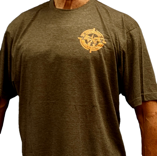 Short Sleeve Tee (Heather Brown w/Orange Logo)