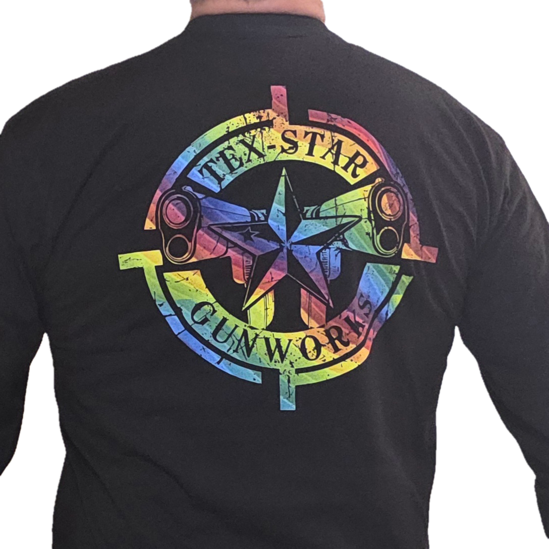 Long-Sleeve Tee (Black w/Rainbow Logo)