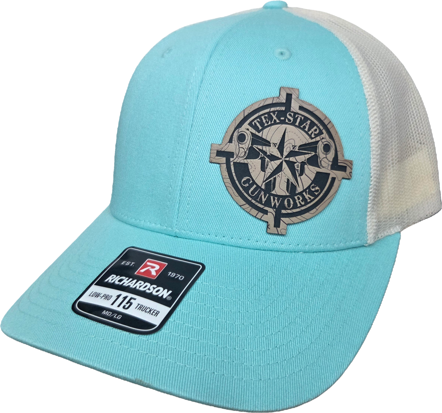 Adjustable Cap (Aruba Blue/White w Brown Logo)