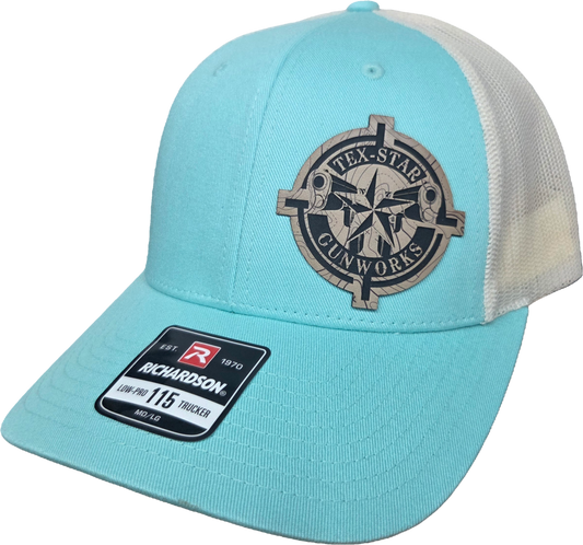 Adjustable Cap (Aruba Blue/White w Brown Logo)