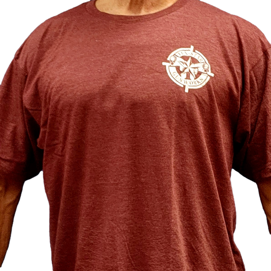 Short Sleeve Tee (Heather Maroon w/White Logo)