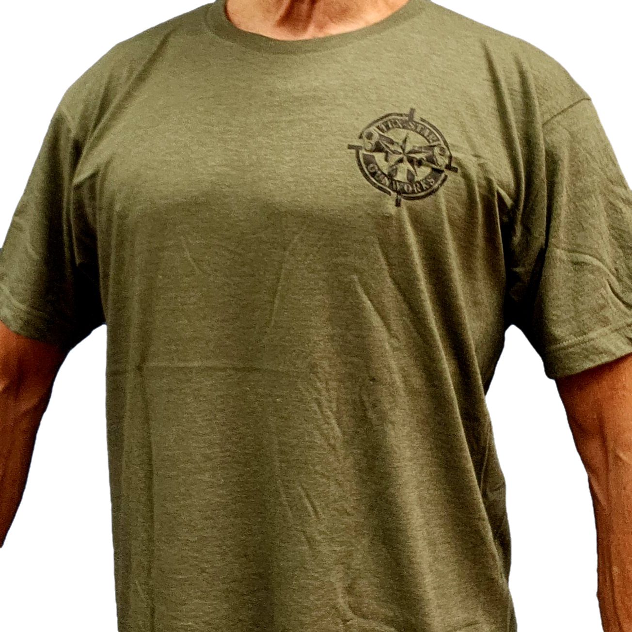 Short Sleeve Tee (Army Green w/Black Logo)