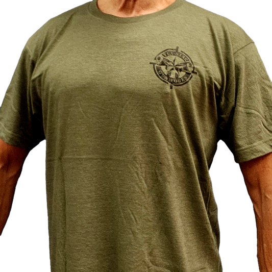 Short Sleeve Tee (Army Green w/Black Logo)