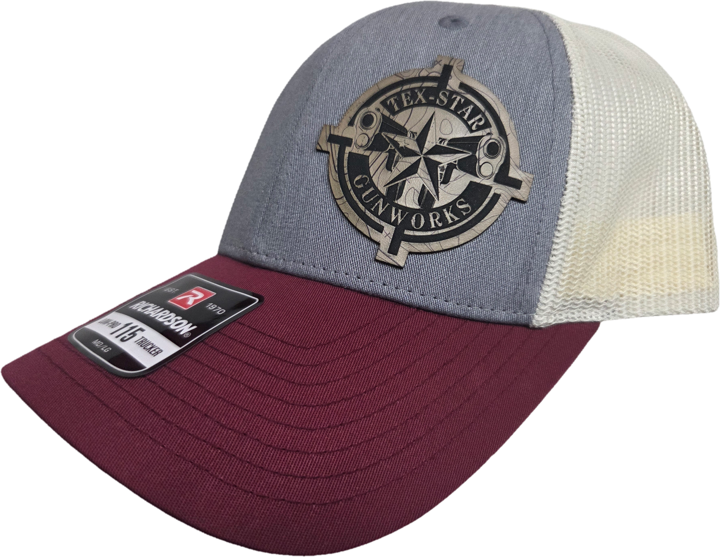 Adjustable Cap (Heather Grey/Birch/Cardinal/w Brown Logo)