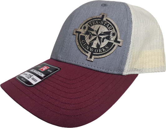 Adjustable Cap (Heather Grey/Birch/Cardinal/w Brown Logo)