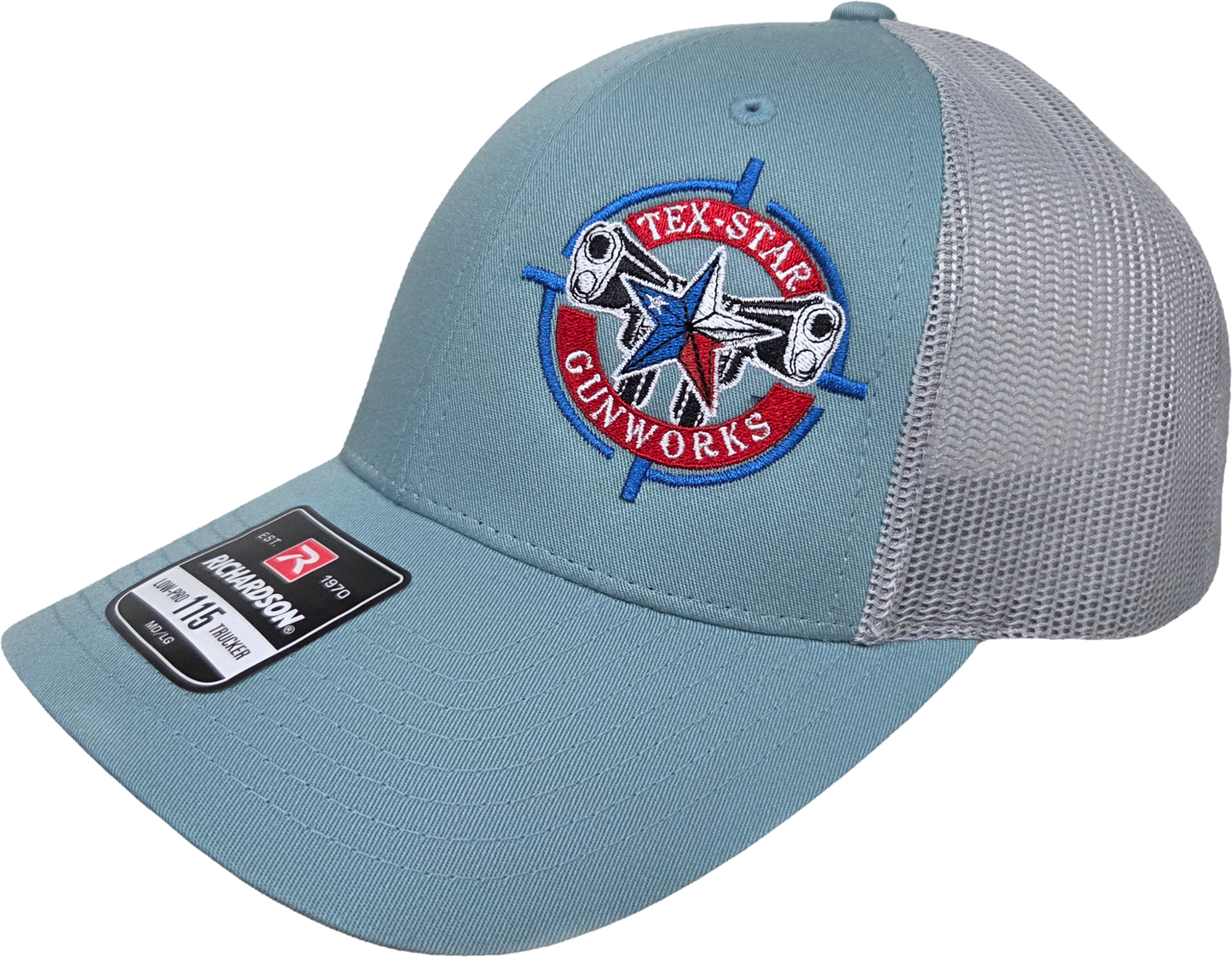 Adjustable Cap (Frost Blue & Gray/RWB Embroidered Logo)