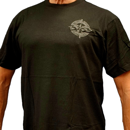 Short Sleeve Tee (Black w/Black Logo)