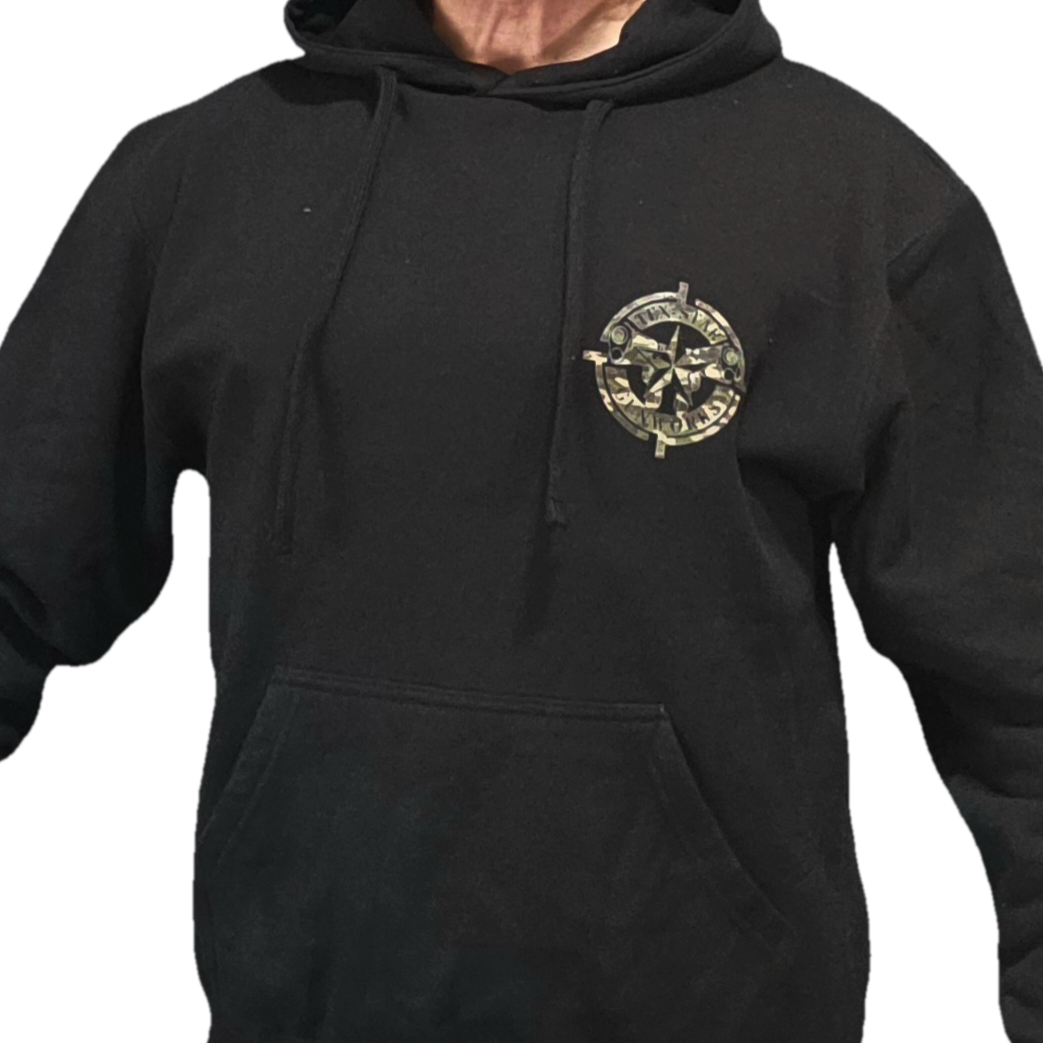 Hoodie (Black w/Camo Logo)