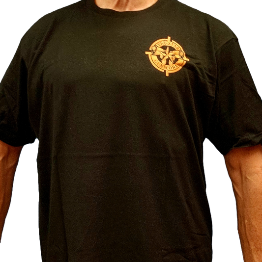 Short Sleeve Tee (Black w/Orange Logo)