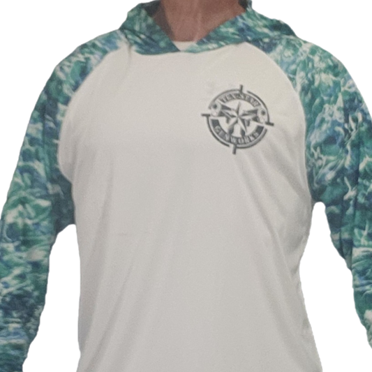 Paragon Long Sleeve Hooded UPF 50+ Sports Jersey (Aqua)