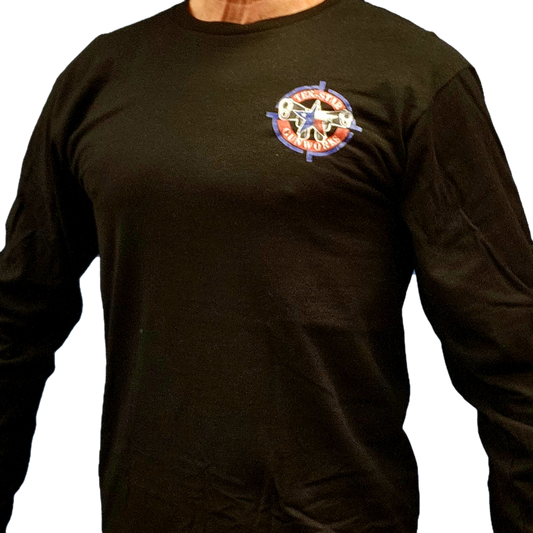 Long-Sleeve Tee (Black w/RWB Logo)