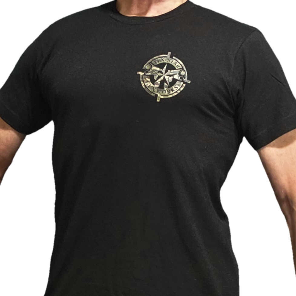 Short Sleeve Tee (Black w/Camo Logo)