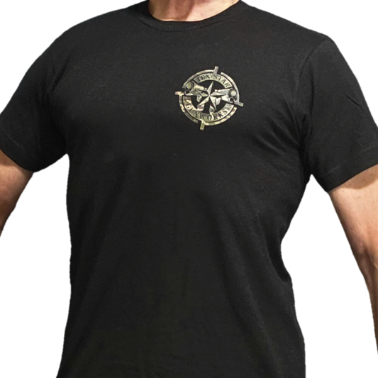 Short Sleeve Tee (Black w/Camo Logo)