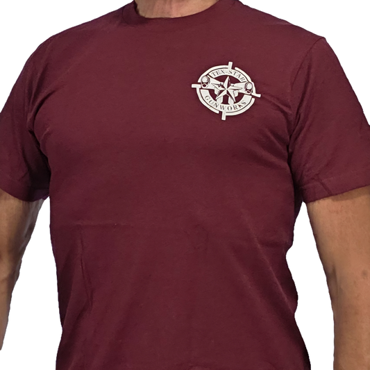 Short Sleeve Tee (Maroon w/White Logo)