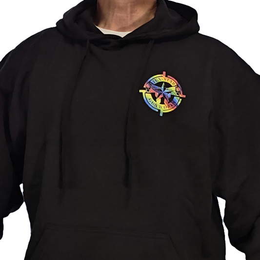 Hoodie (Black w/Rainbow Logo)