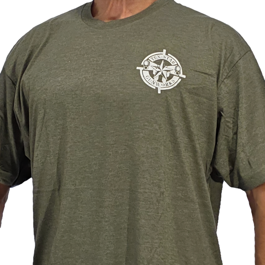 Short Sleeve Tee (Army Green w/White Logo)