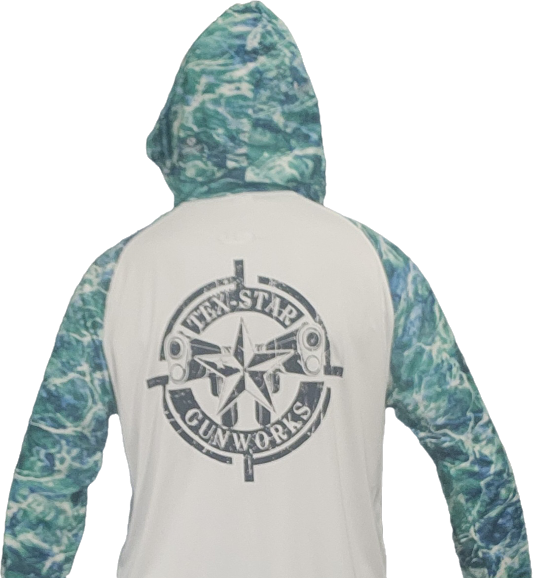 Paragon Long Sleeve Hooded UPF 50+ Sports Jersey (Aqua)