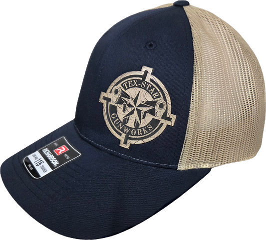 Adjustable Cap (Navy/Dark Khaki /w Brown Logo)