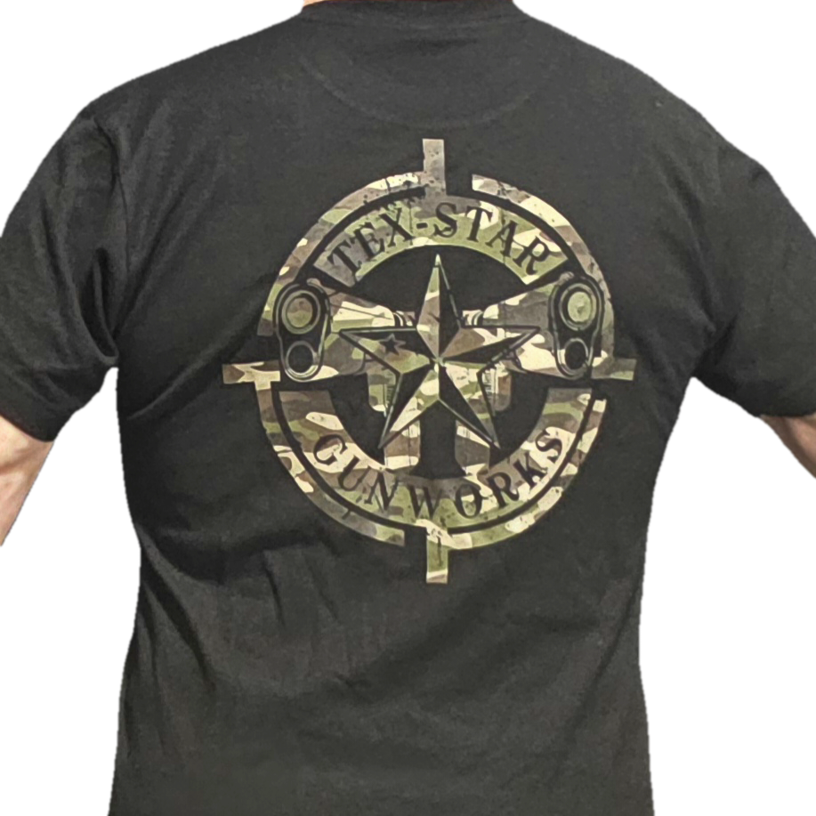 Short Sleeve Tee (Black w/Camo Logo)