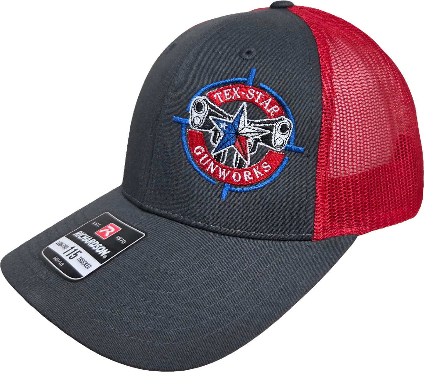 Adjustable Cap (Dark Gray & Red/RWB Embroidered Logo)