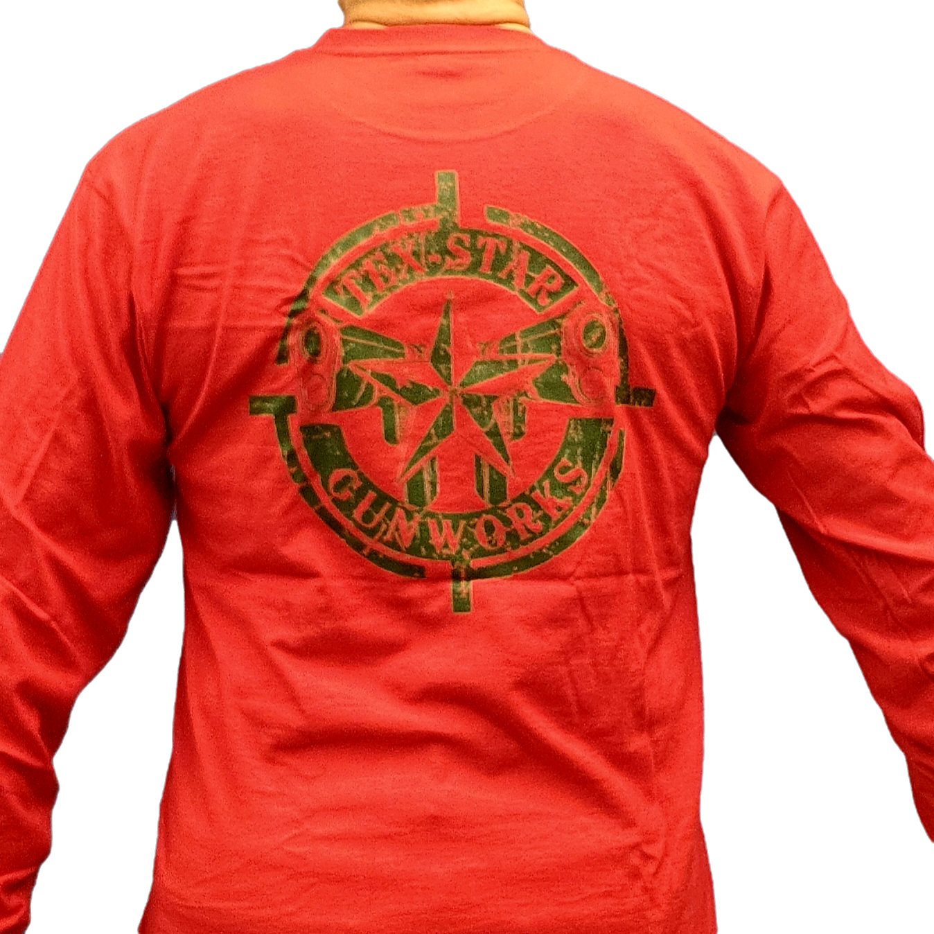 Long-Sleeve Tee (Red w/Dark Green Logo)