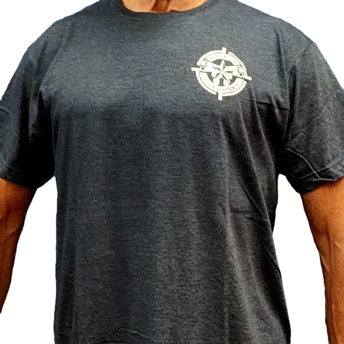 Short Sleeve Tee (Heather Blue w/White Logo)