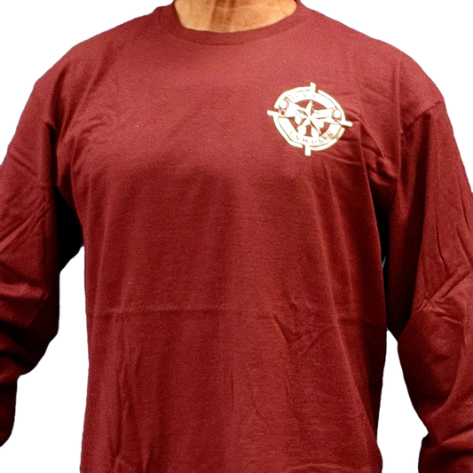 Long-Sleeve Tee (Maroon w/White Logo)