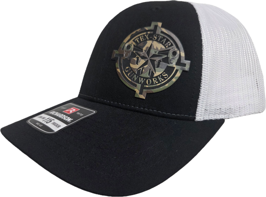 Adjustable Cap (Black/White/w Camo Logo)